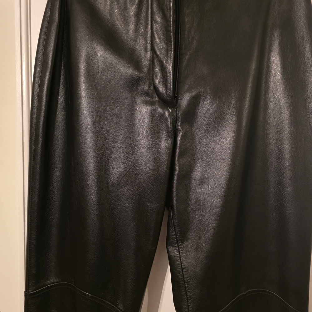 Maxima Black Leather Pants